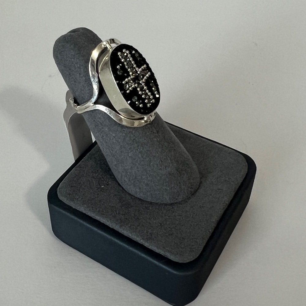 Double-sided adjustable ring for women, 925 silver made in Mexico
